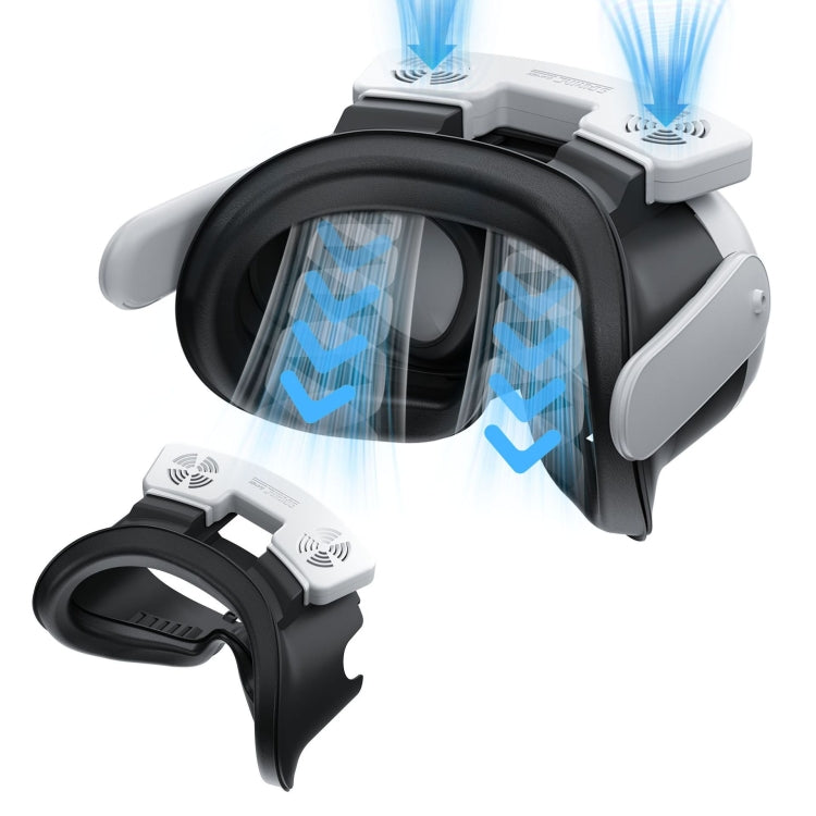 Per Meta Quest 3 STARTRC GAMES VR Maschera di ricambio traspirante a rimozione rapida con circolazione dell'aria, With Fan Per Meta Quest 3 STARTRC GAMES VR Maschera di ricambio traspirante a rimozione rapida con circolazione dell'aria, With Fan